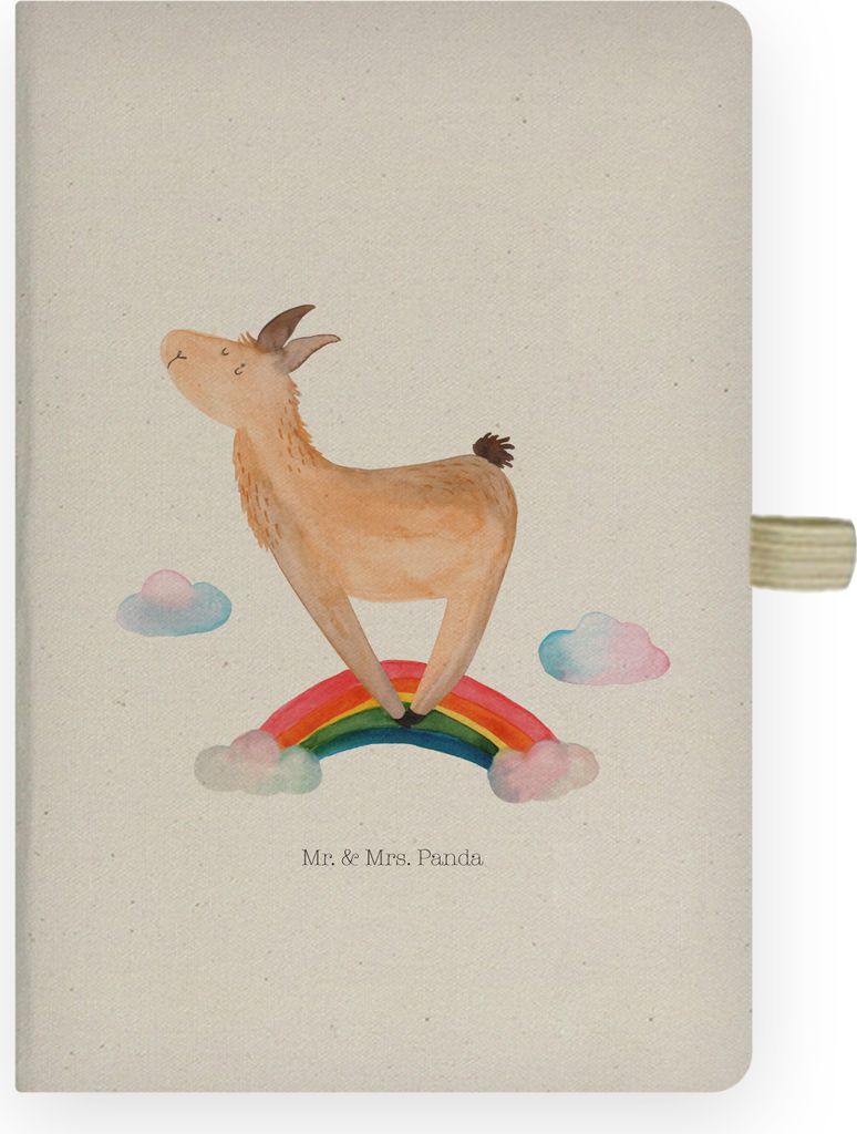 Mr. & Mrs. Panda Kladde Lama Regenbogen - Transparent - Geschenk, Hobby, Notizbuch DIN A4, Haters Gonna Hate, Selbstständig, Freiheit, Kariert, Jo...