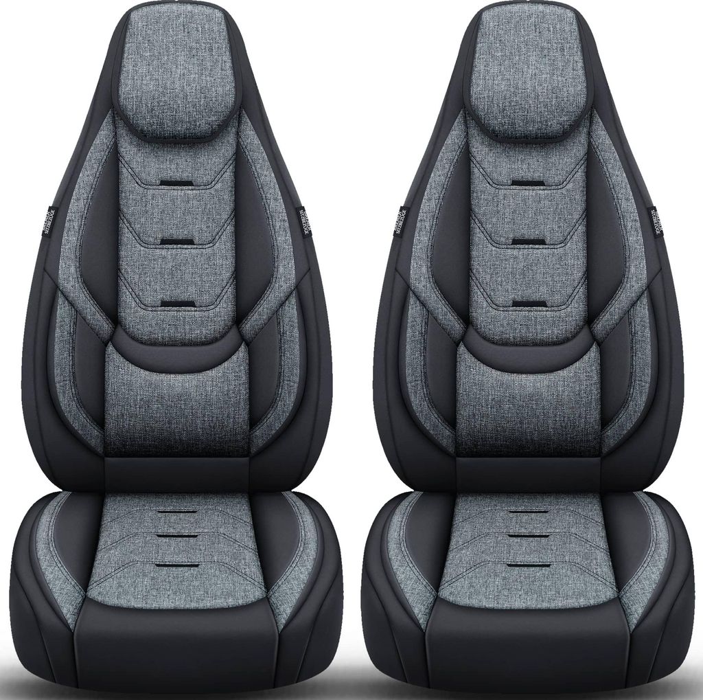 Schonbezüge Sitzbezüge für Peugeot 508 2 Bj ab 2018 in Schwarz/Grau H1