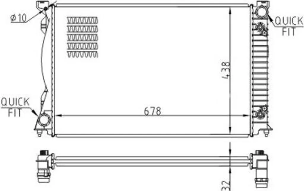 Radiateur moteur pour Audi A6 4F - Idéal pour entretien circuit de refroidissement