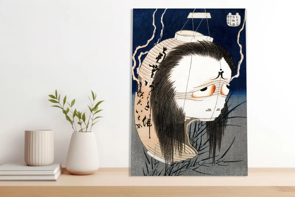 Tableau Hokusai The Lantern Ghost 70x100 cm Impression Haute Qualité - 4
