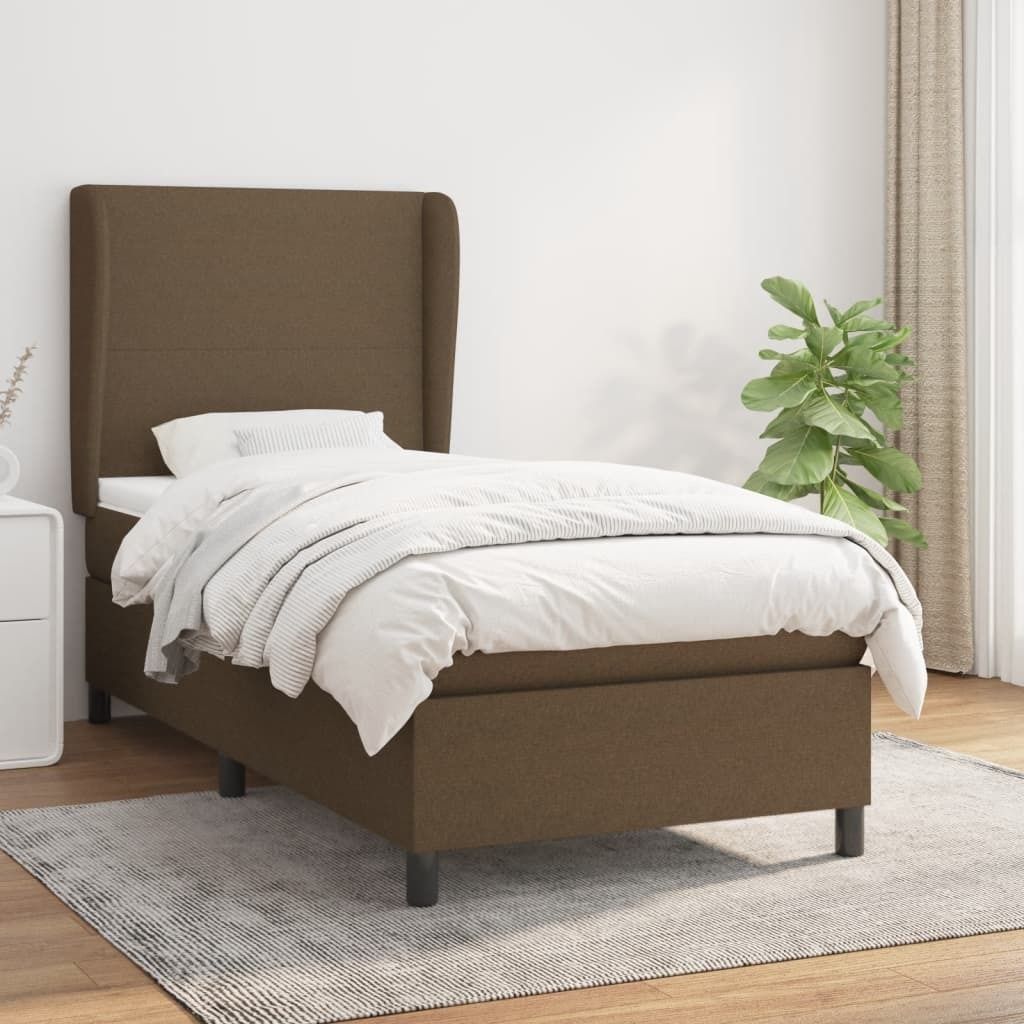 "2026 Promotion" Boxspringbett mit Matratze - Dunkelbraun - 80x200 cm - Stoff - Polsterbett CC6574