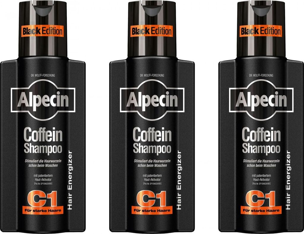 Coffein-Shampoo C1 Black Edition 3x250 ml Produktbild 