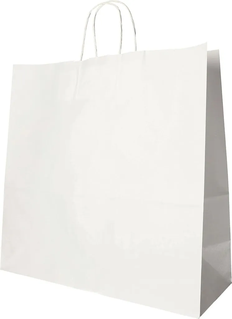 PAPSTAR 88844 Sac Cabas en Papier Blanc Résistant 440 x 320 x 170 mm