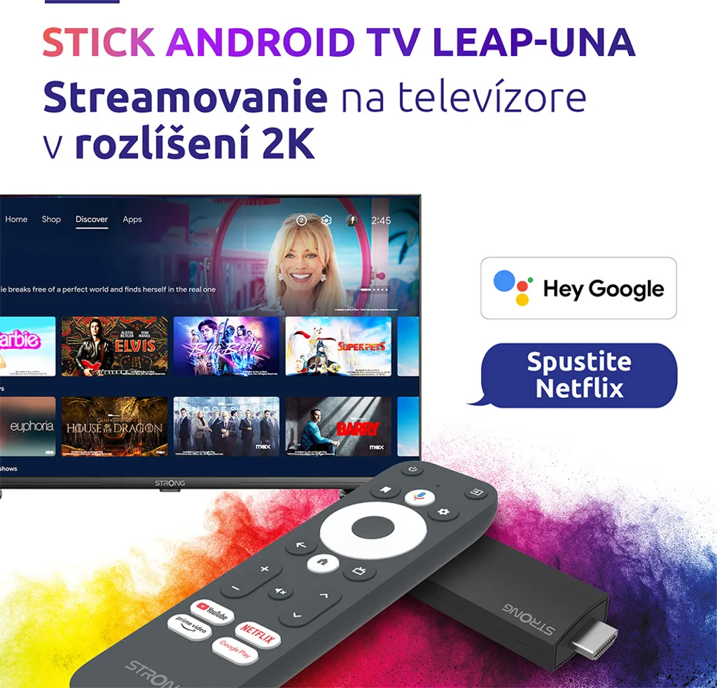 STRONG Leap-UNA Android TV Streaming Stick 4K UHD avec Google TV Intégré - 19