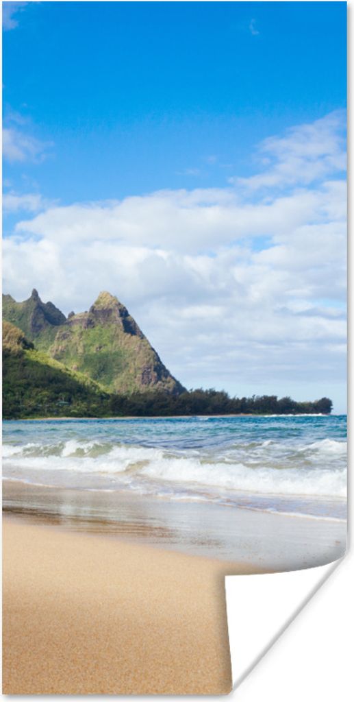 MuchoWow Poster Strand - Tropisch - Hawaii 80x160 cm - Kinderzimmer