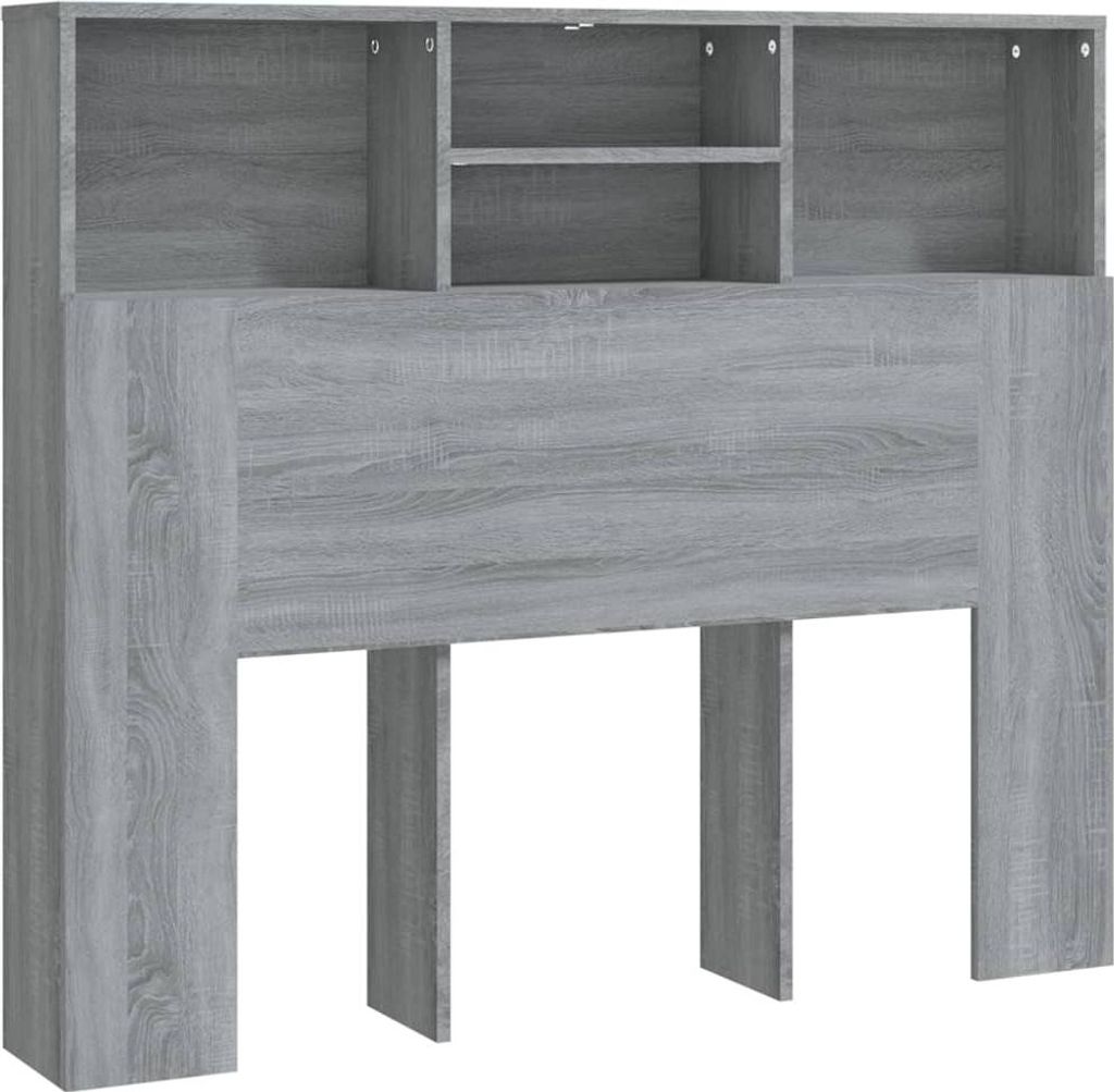 vidaXL Čelná doska s policami Grey Sonoma 120x19x103,5 cm Obrázok produktu 