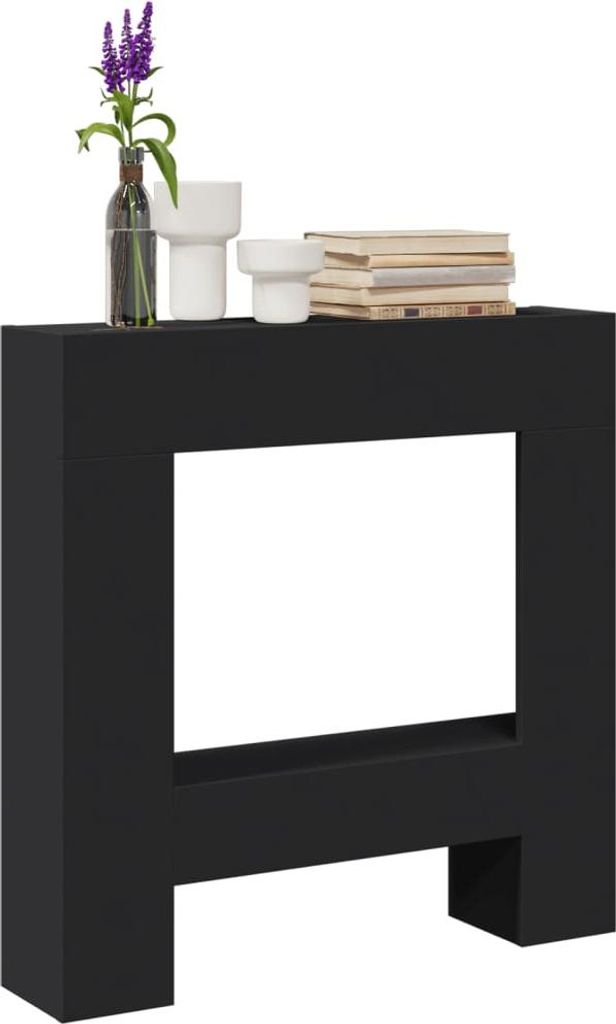 vidaXL Obudowa kominka czarna 81x18x82 cm materiał Zdjęcie produktu 