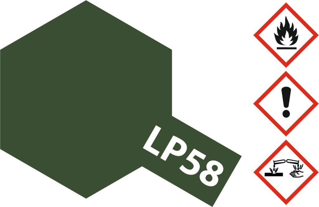 LP-58 NATO Grün matt 10ml Kunstharzfarben Produktbild 