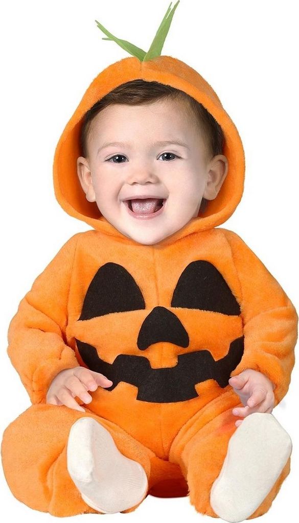 Fiestas Guirca - Kürbis-Kostüm für Baby FG628 (92) (Orange/Schwarz)