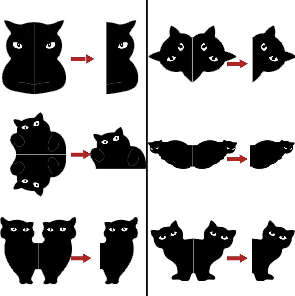 Magnetische Lesezeichen - Schwarze Katze Lesezeichen für Katzenliebhaber - Lustige Katzen-Lesezeichen - Ideale Geschenke - Magnetische Lesezeichen...