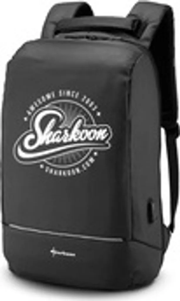 Sac à dos Sharkoon Noir pour éviter le mal de dos en voyage