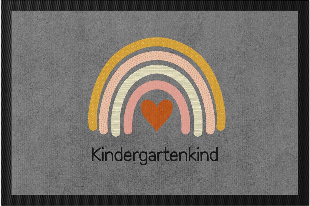 Kindergartenkind Fußmatte Geschenk Kindergarten Start Kita Regenbogen Herz