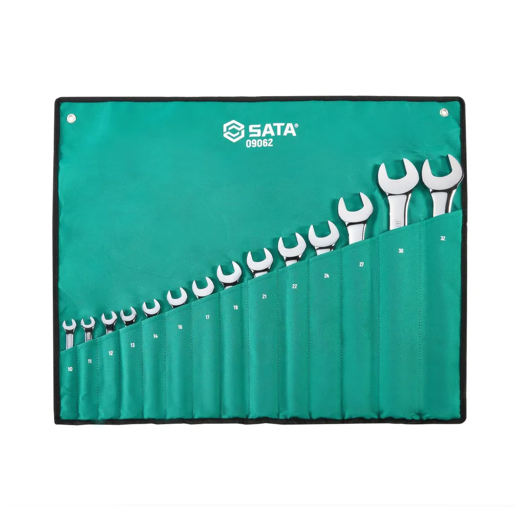 Kit clés mixtes SATA pour maintenance industrielle 10-32mm 14 outils