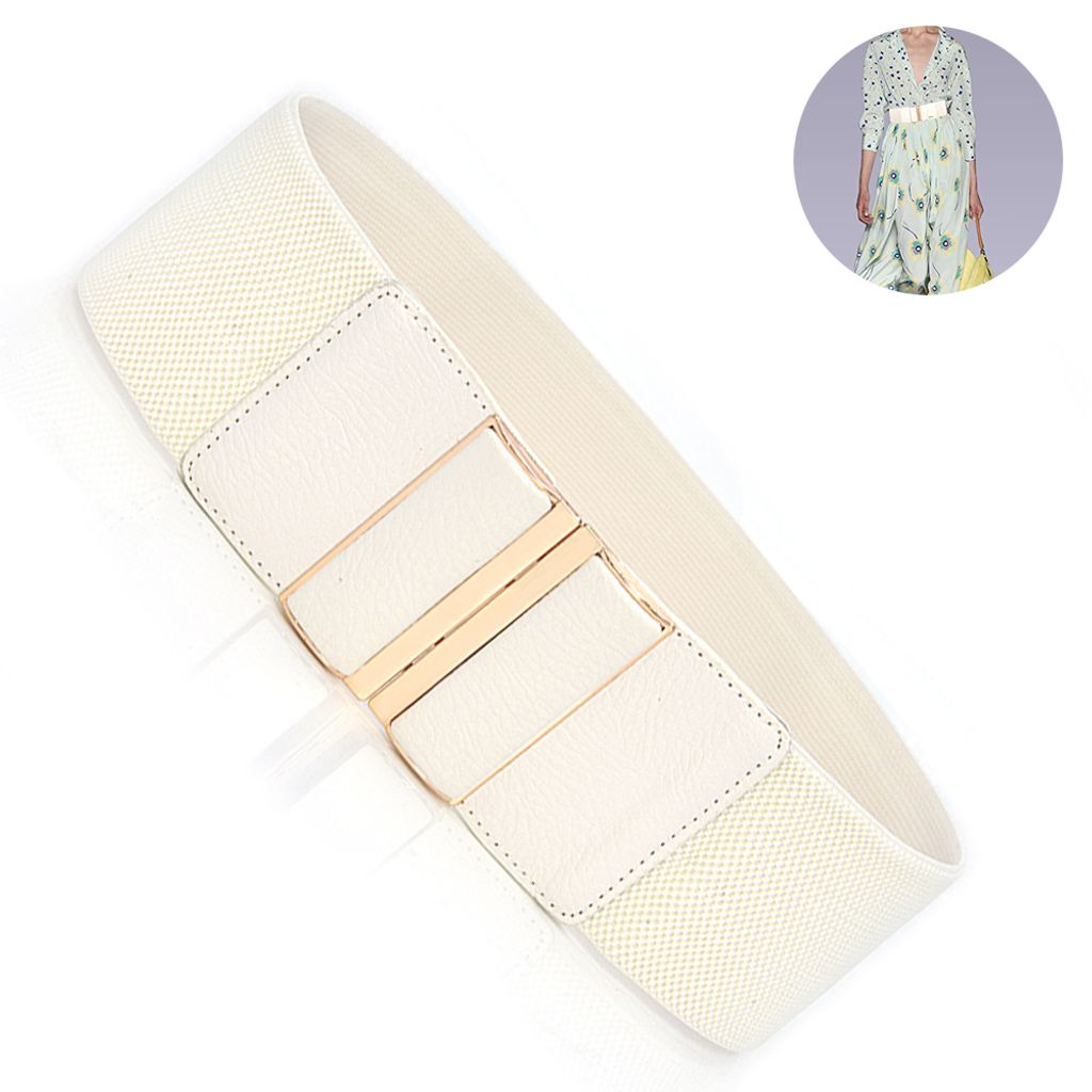 LIMHOO Damen Breiter Elastischer Taillengürtel – Dehnbar, 5 Cm Breit, Mit Metall-Schnalle