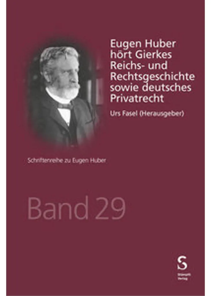 Livre pour Études Juridiques Eugen Huber Histoire du Droit de Gierke