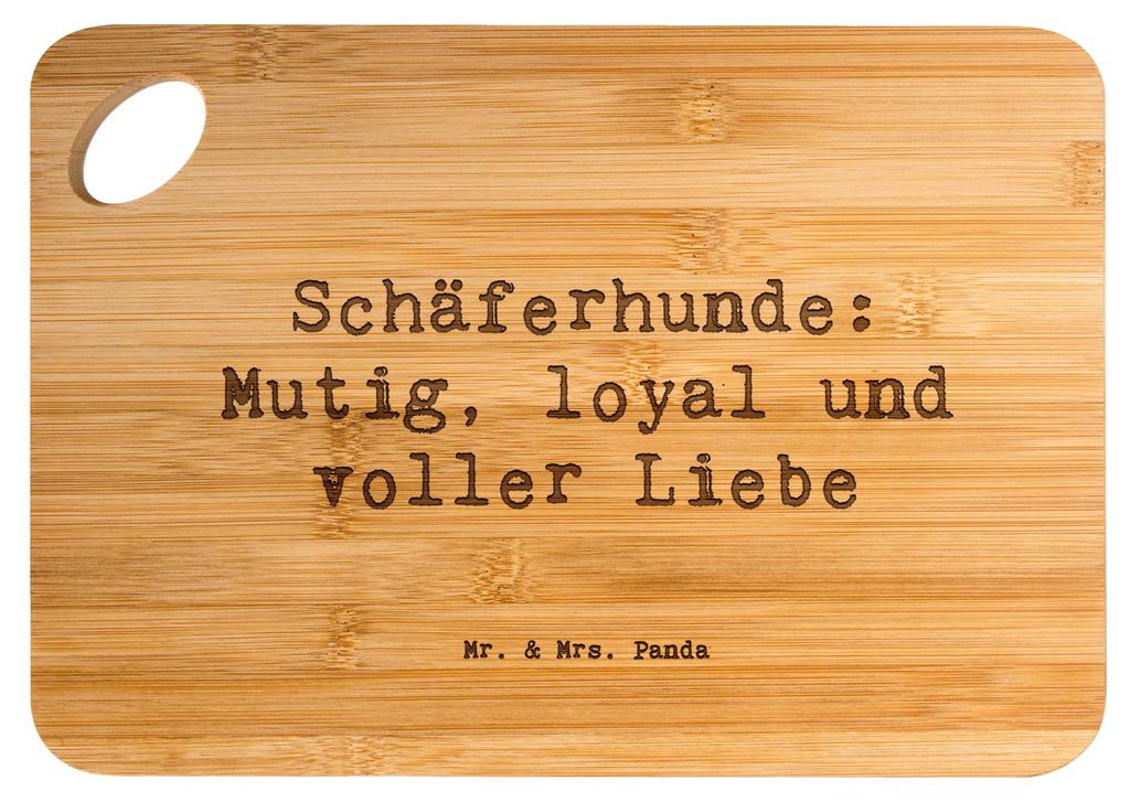 Mr. & Mrs. Panda Brett Spruch Schäferhunde Freundschaft - Transparent - Geschenk, Frühstücksbrett, Schäferhund, Hunderasse, treuer Begleiter, F...
