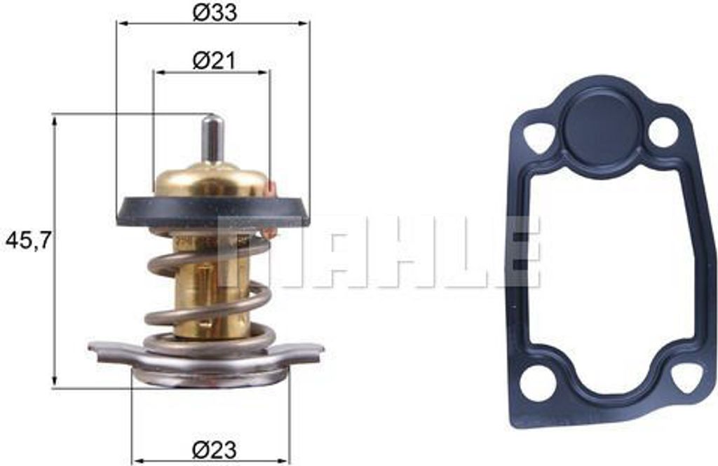 Thermostat Kühlmittel Temp 79 °C mit Dichtung MAHLE für u.a. FIAT DUCATO