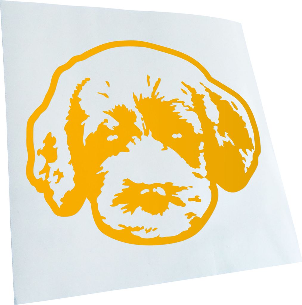 Kiwistar - Autoaufkleber - labradoodle Hund - Weiss - 12x10cm - Aufkleber für Auto, Laptop, Fahrrad, LKW, Motorrad mehrfarbig JDM Decal Racing