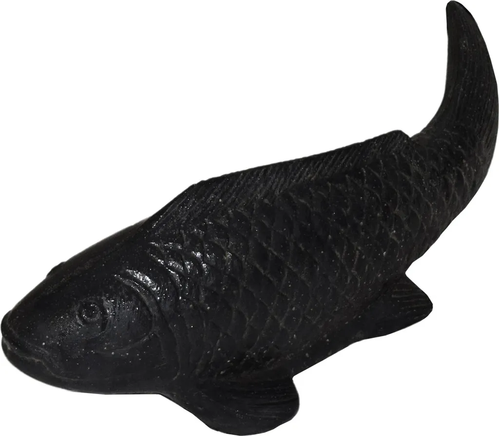 Grande déco poisson zen en pierre Loni pour salon et bureau élégant