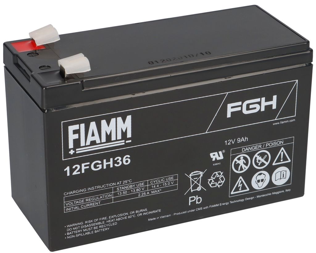 Fiamm Blei-Akku 12FGH36 Pb 12V / 9Ah Faston 6,3 Produktbild 
