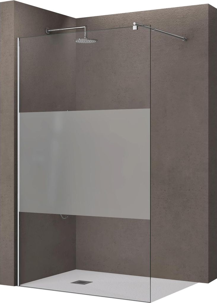 doporro Walk in Box Doccia 110x200cm Parete Fissa Doccia in Immagine del prodotto 