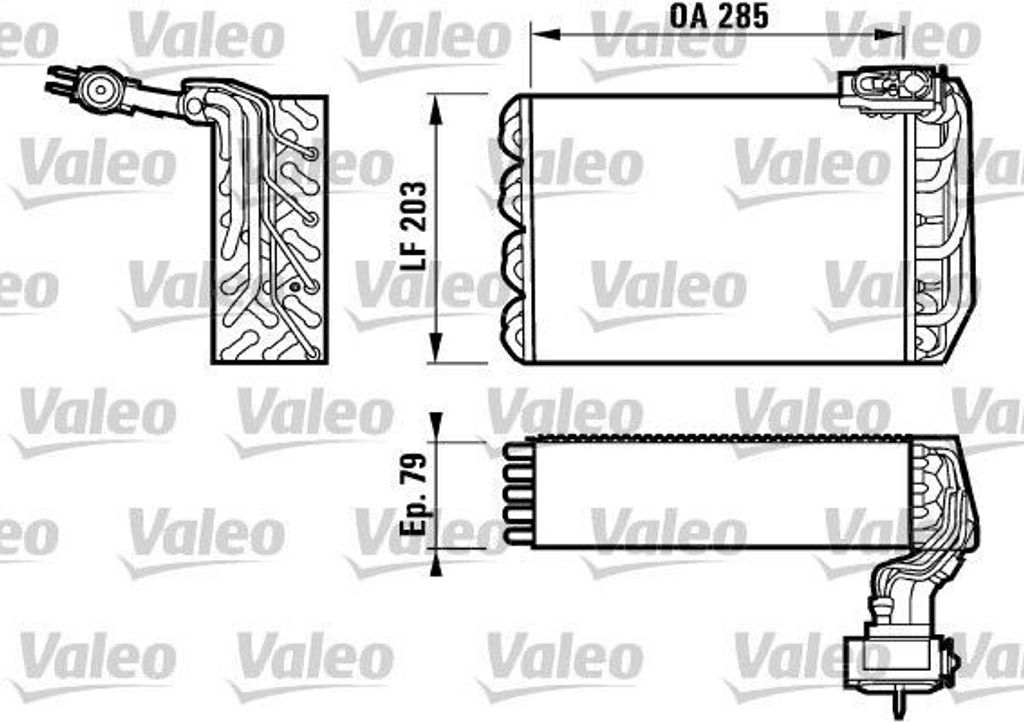 VALEO 817095 - OE 6444 B2 Verdampfer, Klimaanlage für 406