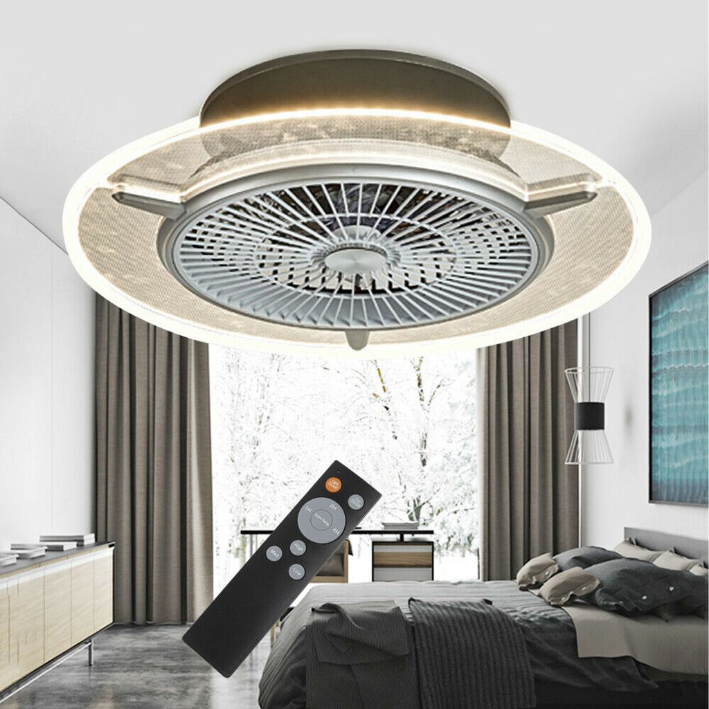 Deckenventilator mit Beleuchtung Fan LED Licht Dimmbar mit Fernbedienung 48W