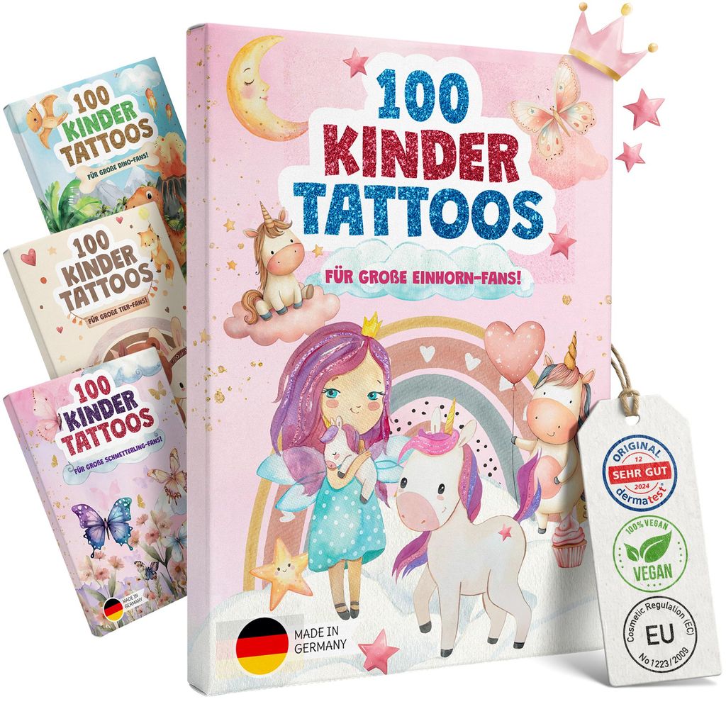 EULENTALER® Tattoos für Kinder [Dermatest ] I 100 Produktbild 