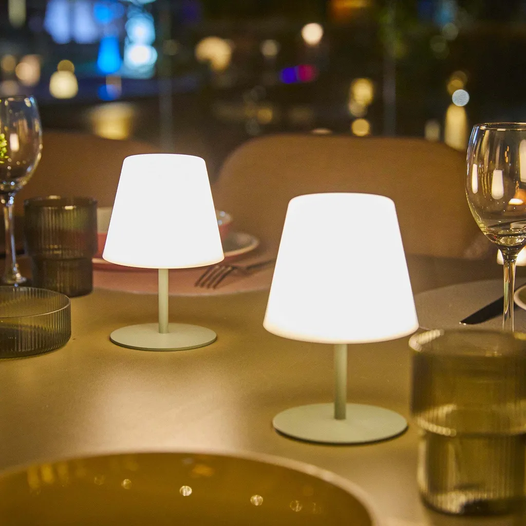 Lampe LED sans fil TWINS Olive 16cm avec intensité variable - Set de 2 - 2