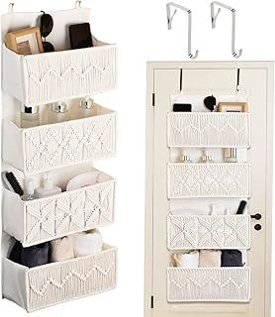 QILINGIFT 1 pezzo Organizer per scarpe da appendere sulla porta, 4 ganci Porta scarpe salva spazio appendi per camera da letto, bagno, ufficio, armadio | SHEIN ALIA