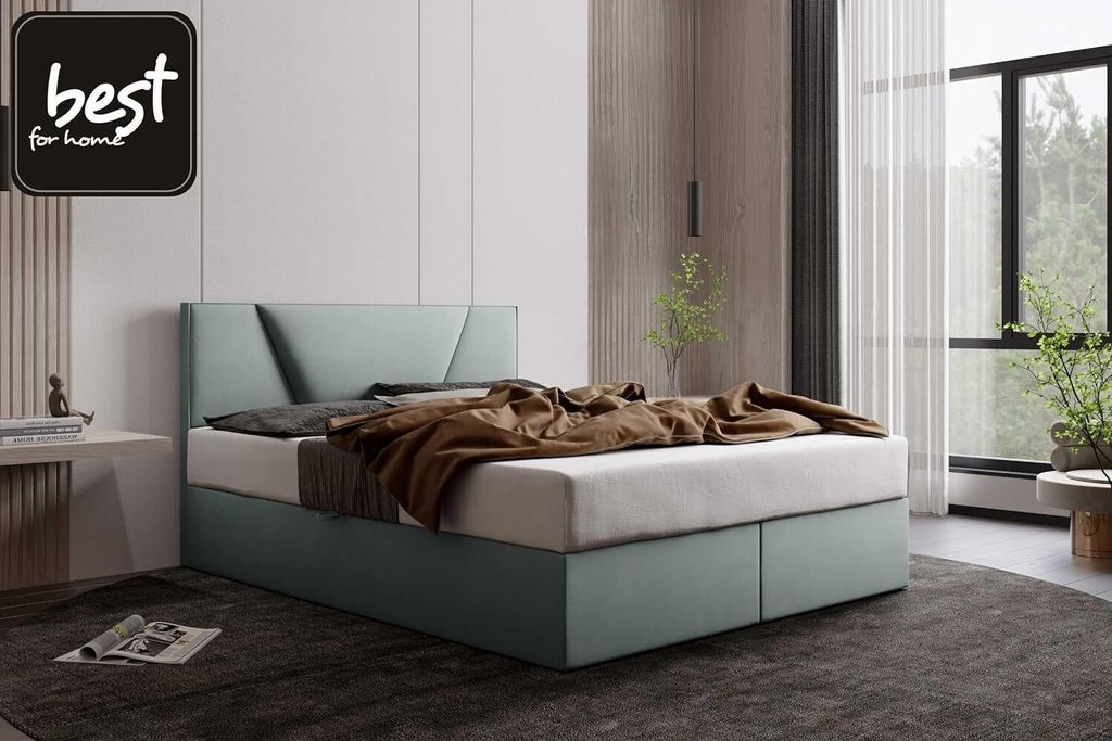 Best For Home Jubilee Bonell Box Spring Bed with Topper (180 x 200 cm, Trinity 4)