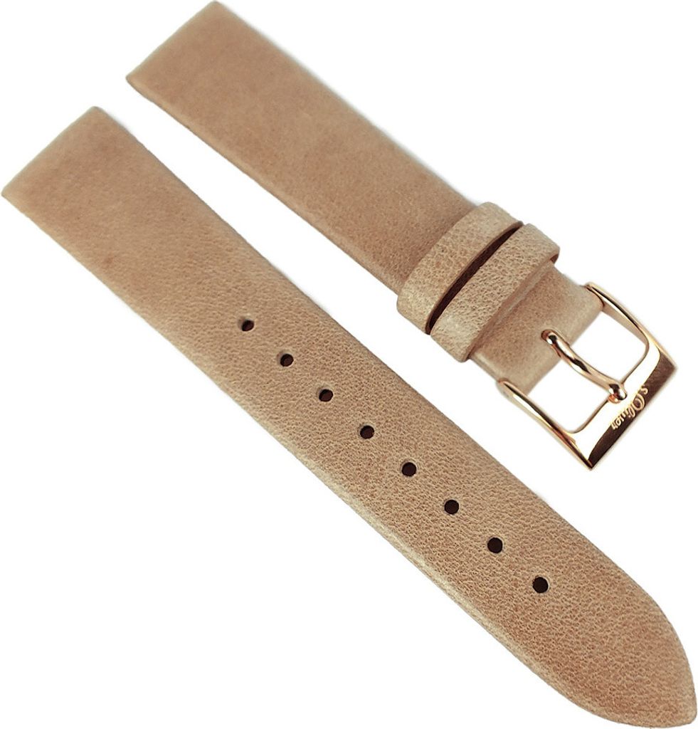 s.Oliver > Uhrenarmband 18mm beige Leder glatt > SO-3732-LQ