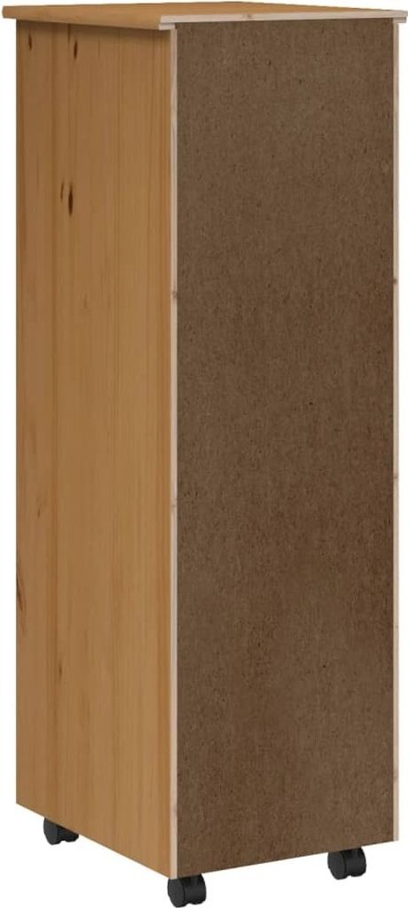 Rollschrank mit Schubladen MOSS Honigbraun Massivholz Kiefer