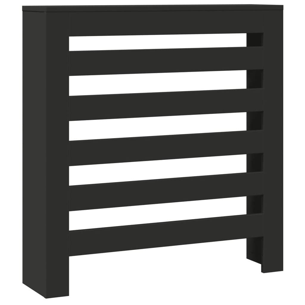 Heizkörperverkleidung Schwarz 78x20x82 cm Holzwerkstoff Produktbild 