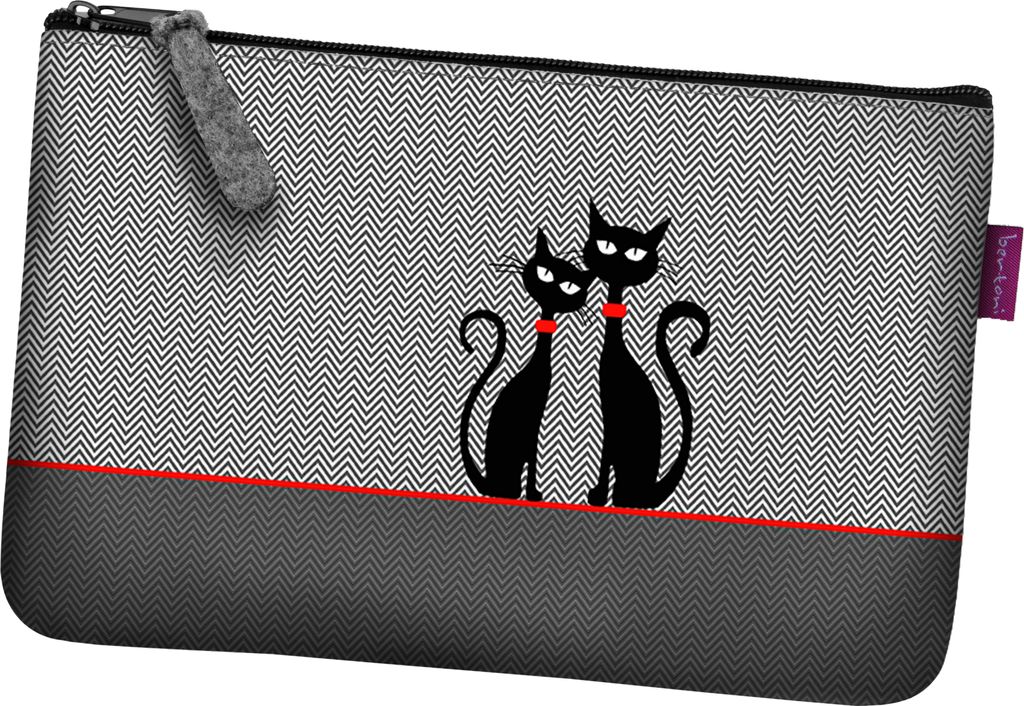 Bertoni Kosmetiktasche Pocket SCHWARZE KATZEN