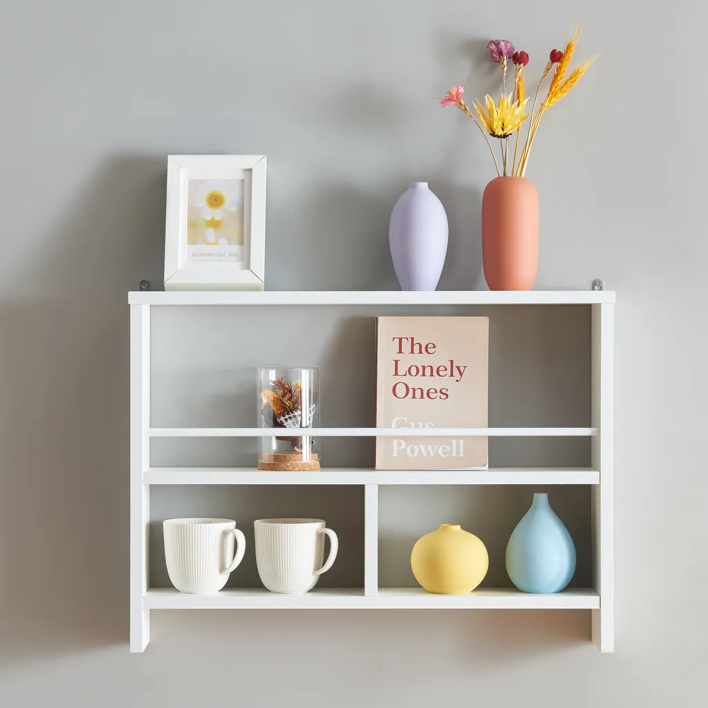 Étagère murale Piteå 60x45cm pour déco photos et petits objets blanc - 3
