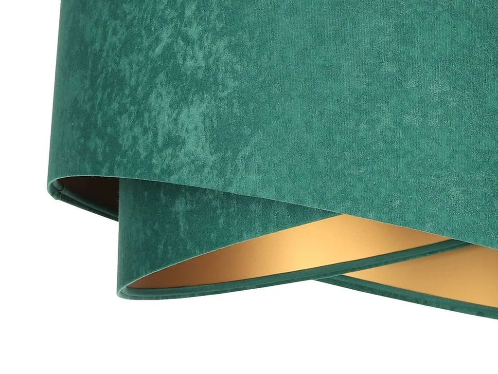 Suspension luminaire GEMSTONE vert émeraude et doré pour le salon - 3