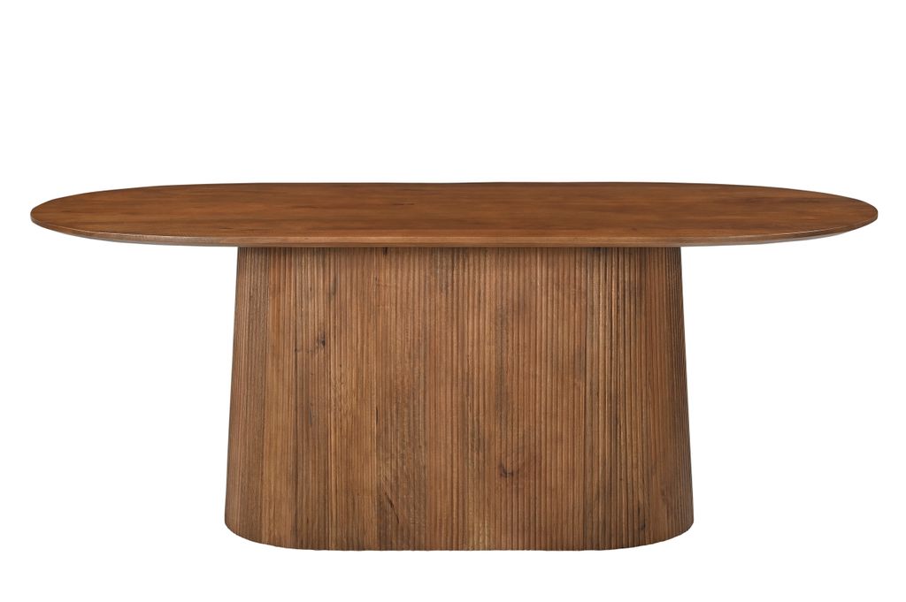 SIT Möbel Tisch 200x100 cm | ovale Tischplatte | Mango massiv natur | B 200 x T 100 x H 76 cm | 14837-01 | Serie AMBRA