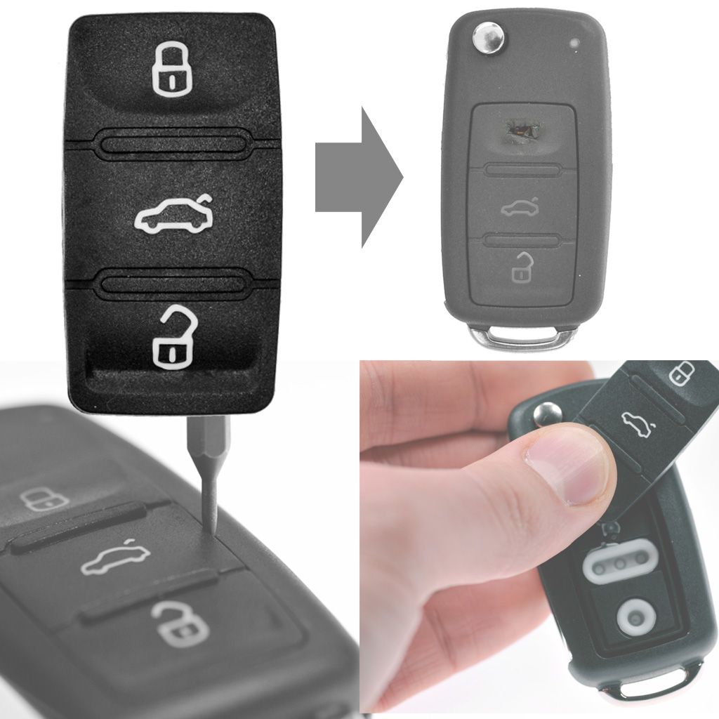 Auto Schlüssel Tastenfeld kompatibel mit VW
