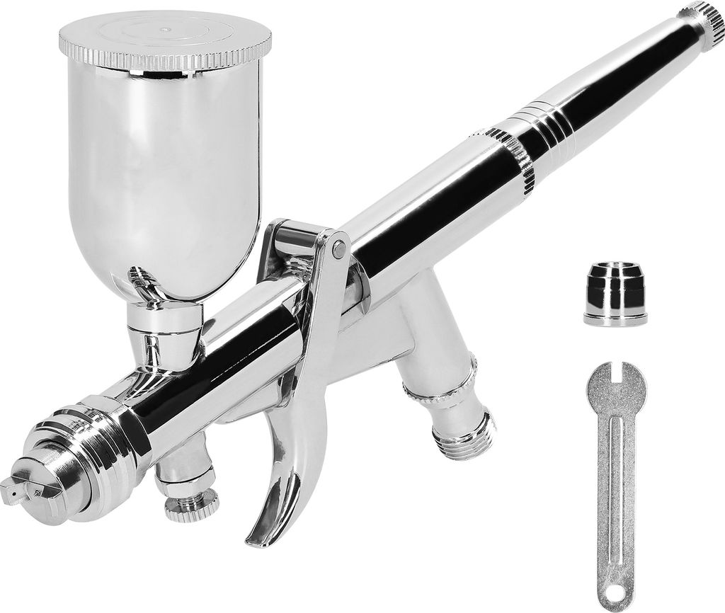 T217A Airbrush-Set, 0,5 mm Airbrush-Set mit 15 CC Farbfluessigkeitsbechern fuer Auto-Modell, DIY, Malerei, Make-up, Nagelkunst, Kuchendekoration, D...