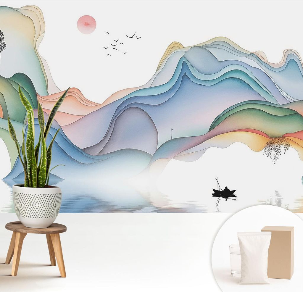 Fototapete - 208x146 cm - Tapete - Wandtapete - Wandbilder - Dekofolie - Tapete Folie - Wand - Dekoration - Wohnzimmer - Traumlandschaft