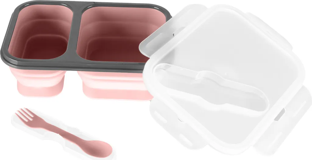 Lunch Box Silicone Rosa Antico ZOPA: Stile e Praticità in Viaggio