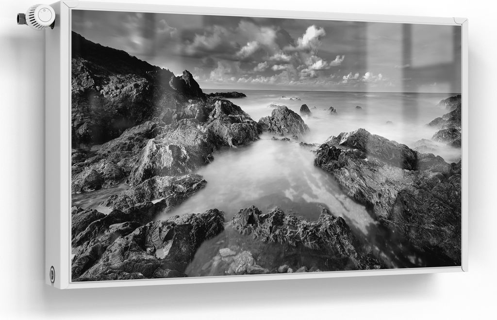 DEQORI Magnetmatte Heizung Standard 100x60 cm 'Küstennebelgeflüster' Magnetfolie