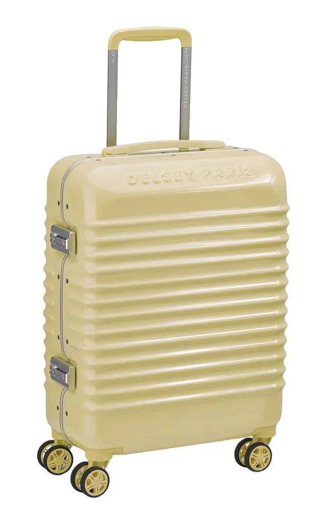 Valise Rigide Cabine 4 Roues Doubles Bastille 2.0 Slim Jaune Pastel - 2