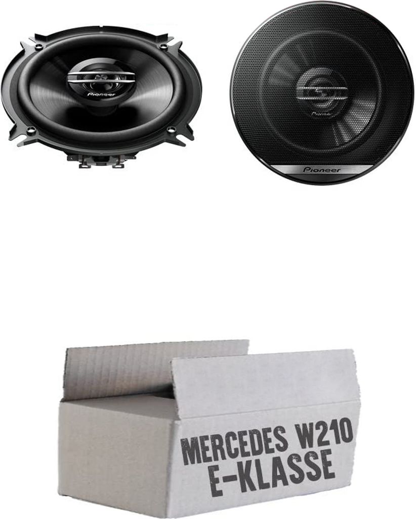 E-Klasse W210 Heck - Lautsprecher Boxen Pioneer TS-G1320F - 13cm 2-Wege 130mm PKW Koaxiallautsprecher Auto Einbausatz - Einbauset passend für Merc...