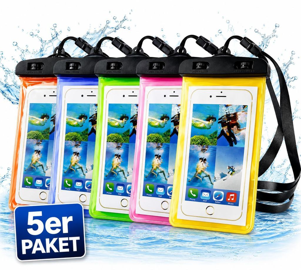 5 X Wasserdichte Handyhülle Universal IPX8 – Handytasche Produktbild 