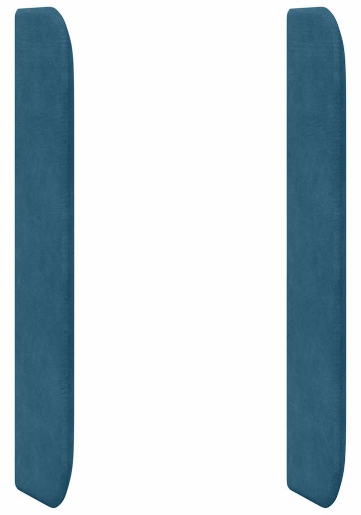 vidaXL Kopfteil Ohr Blau 80 x 16 x 4 cm Samt