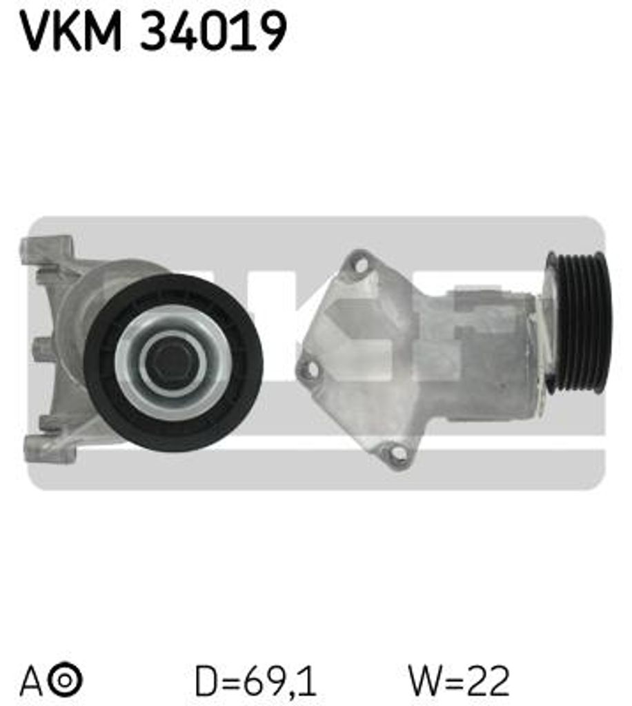 SKF VKM 34019 Spannrolle Keilrippenriemen für FORD FOCUS (DAW, DBW) FOCUS Kombi (DNW) FOCUS Stufenheck (DFW)