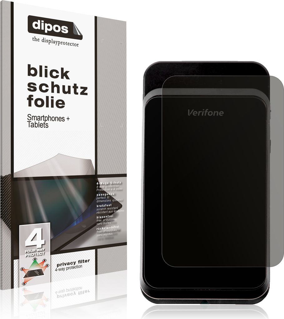 Blickschutzfolie für Verifone T650m matt Schutzfolie Folie Display Schutz dipos