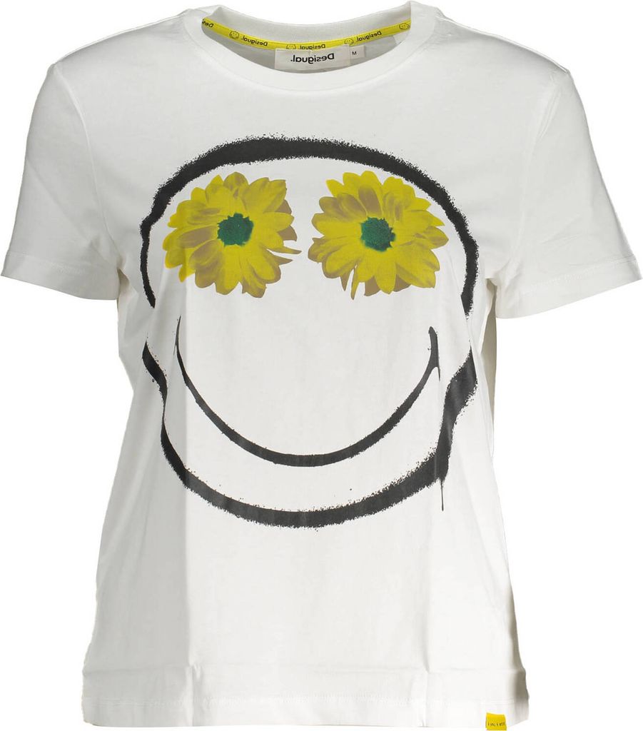 Desigual Damen KURZARM-T-SHIRT Weiß 23SWTKA0_117D202_BIANCO1000 : Größe - XL Größe: XL